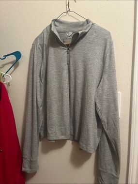 Men's Light Gray Quarter-Zip Sweater